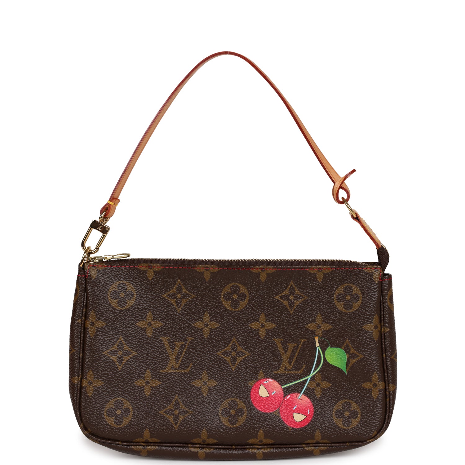 On Sale Vintage Louis Vuitton x Takashi Murakami Cerises Monogram Pochette Gold Hardware